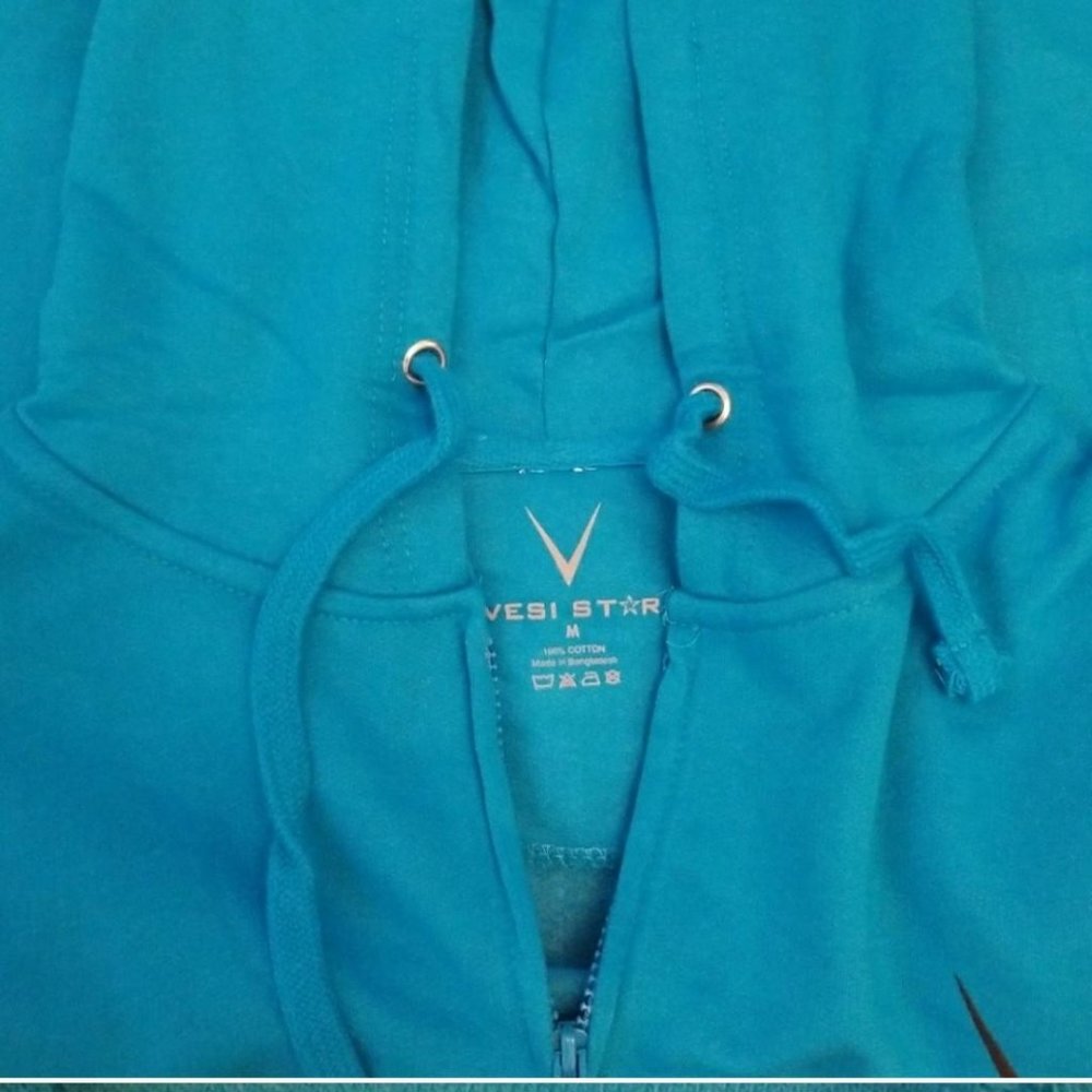 Vesi Star Cotton Hoodie, Zipper, Front Pockets - Picture 3 of 5